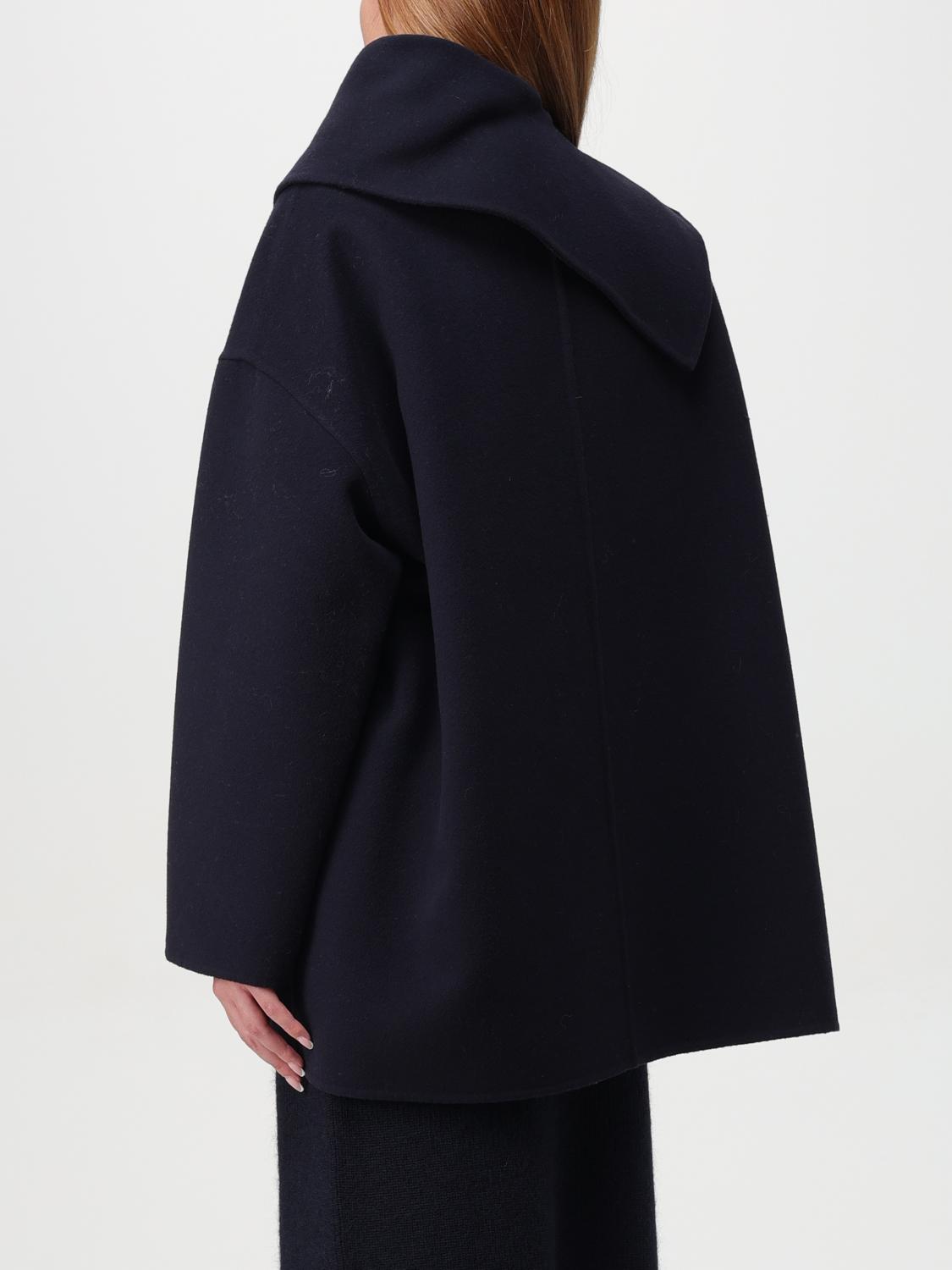 Fabiana Filippi Wool Cashmere One Sleeve Cape - Midnight Blue