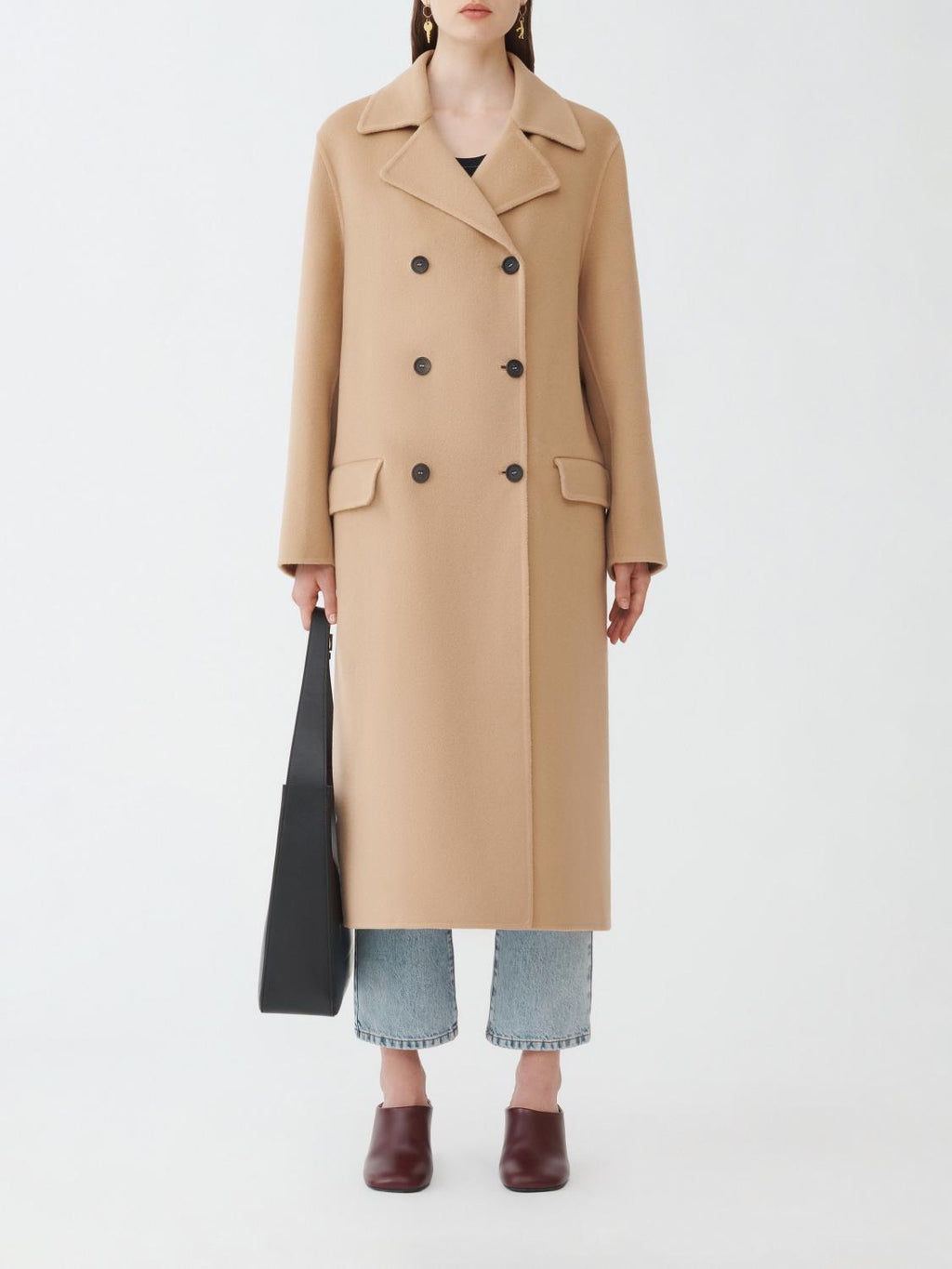 Fabiana Filippi Wool Cashmere Double Double-Breasted Topcoat - Camel