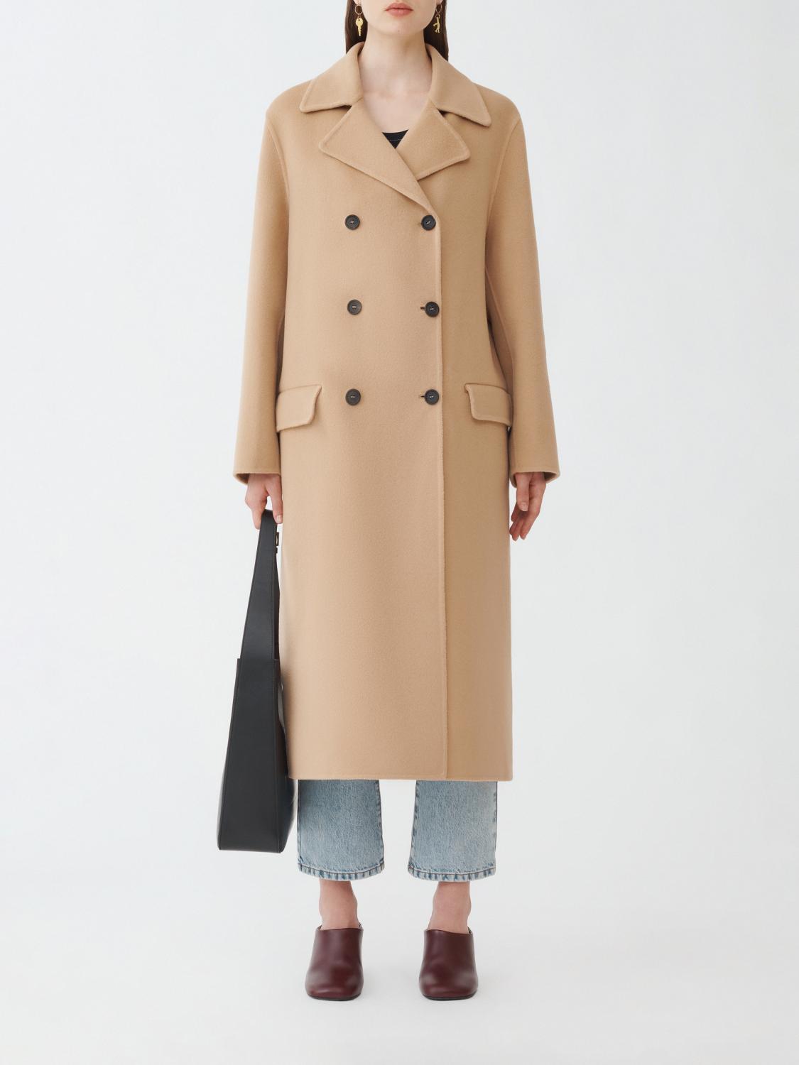 Fabiana Filippi Wool Cashmere Double Double-Breasted Topcoat - Camel