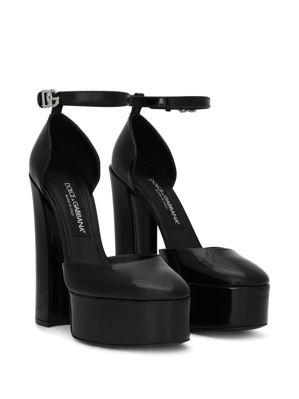 Dolce & Gabbana Patent Leather Platform Pumps - Black