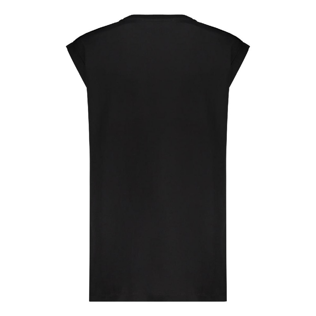 Balmain Women's Cotton Sleeveless Logo Tank T-Shirt - Black