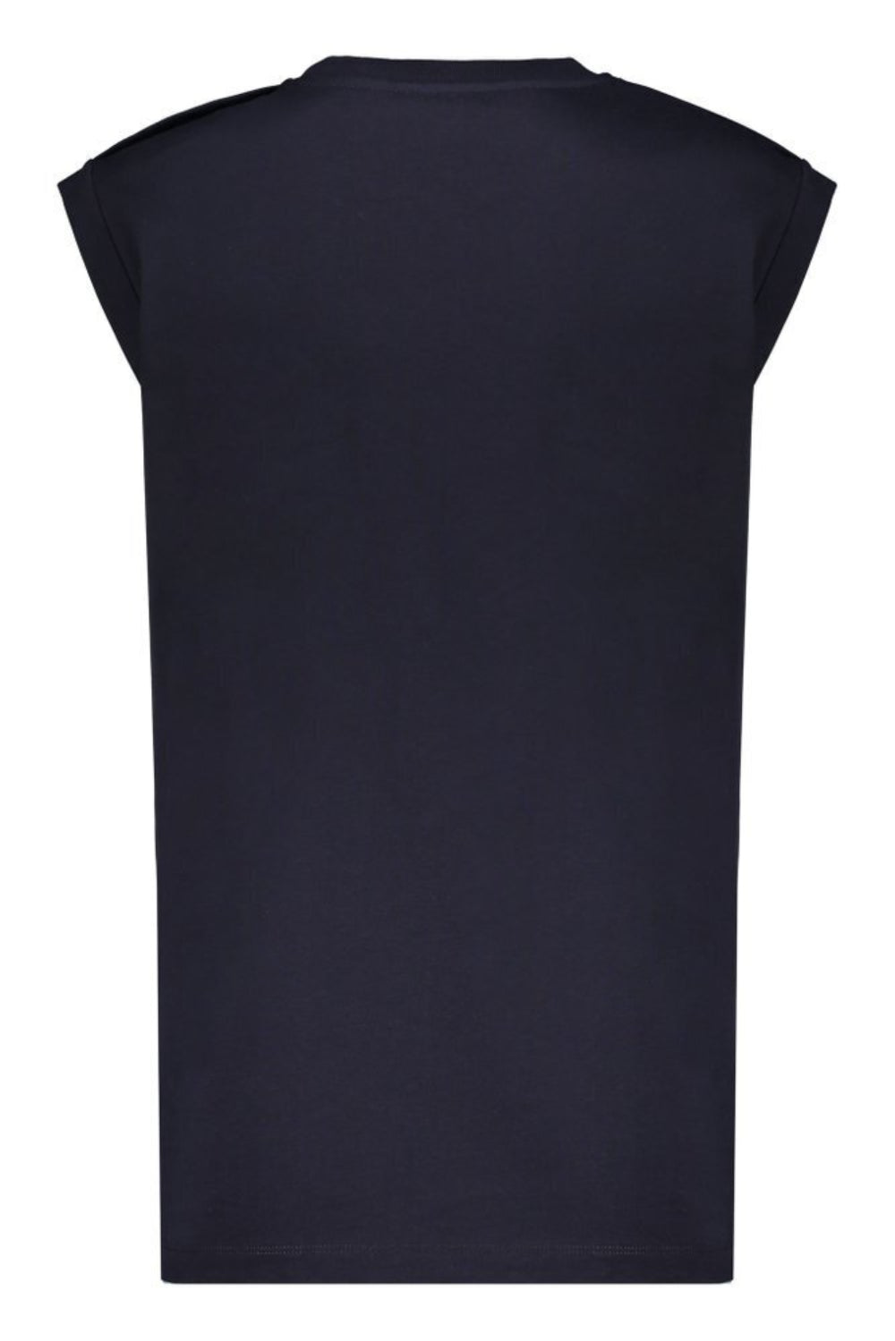 Balmain Women's Cotton Sleeveless Logo Tank T-Shirt - Navy