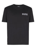 Balmain Black Double Logo Cotton T-Shirt