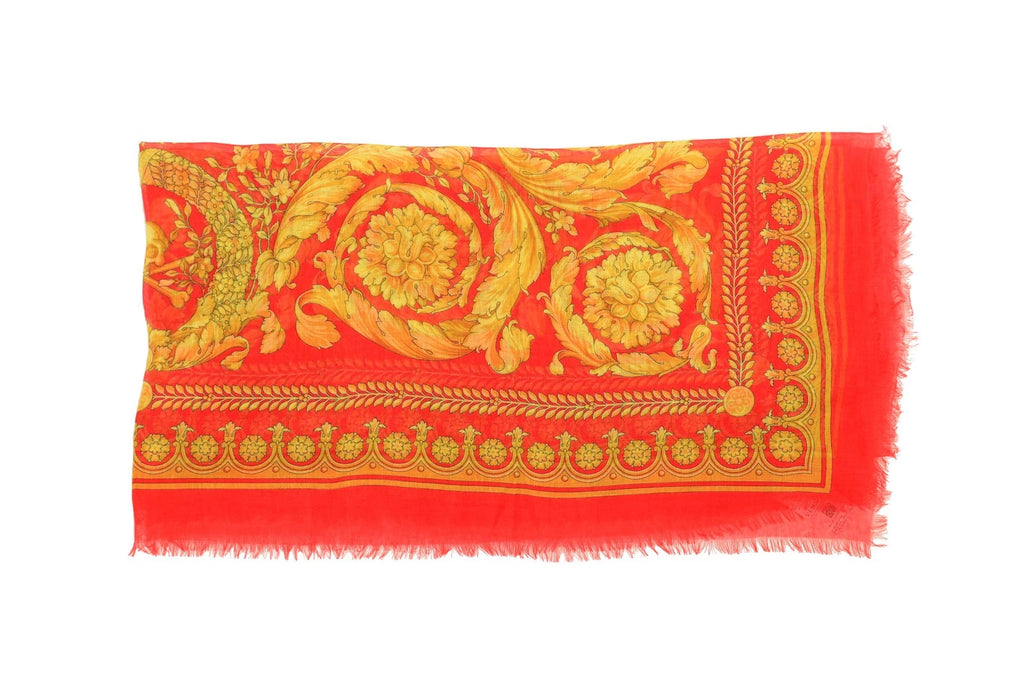 Versace Red/Gold Silk Scarf