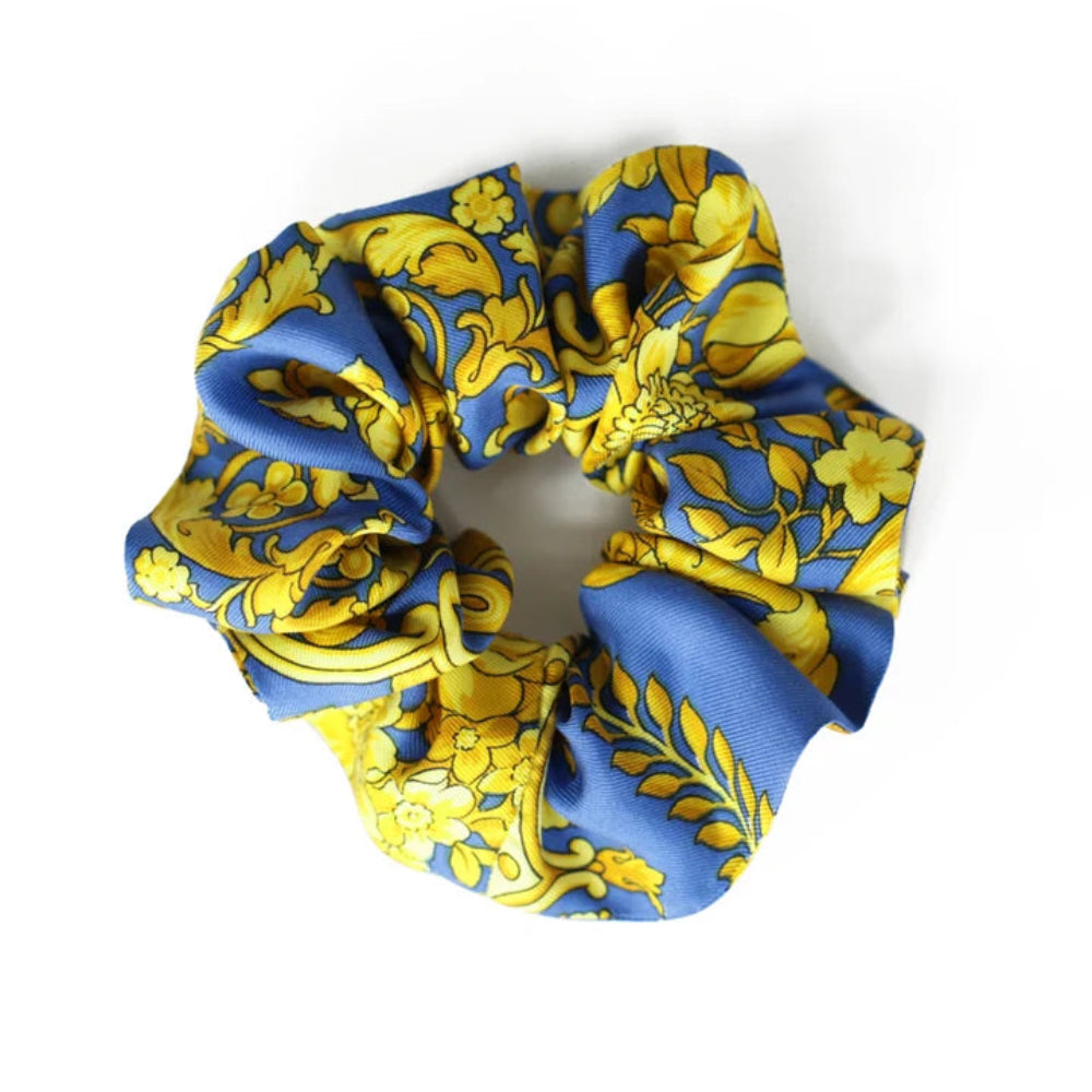 Versace Navy Blue/Gold Silk Scarf