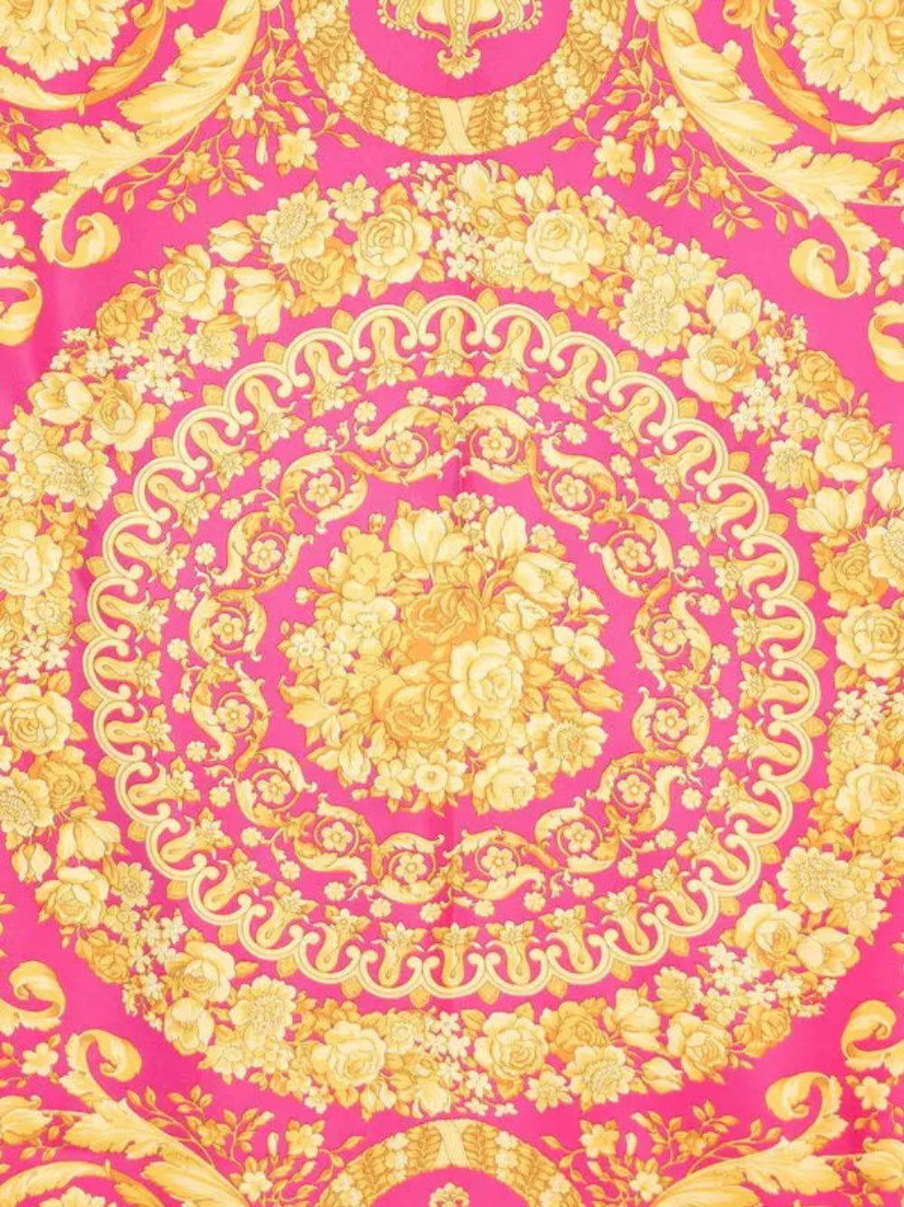Versace Fuchsia/Gold Silk Scarf