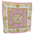 Versace Pink/White/Gold Silk Scarf
