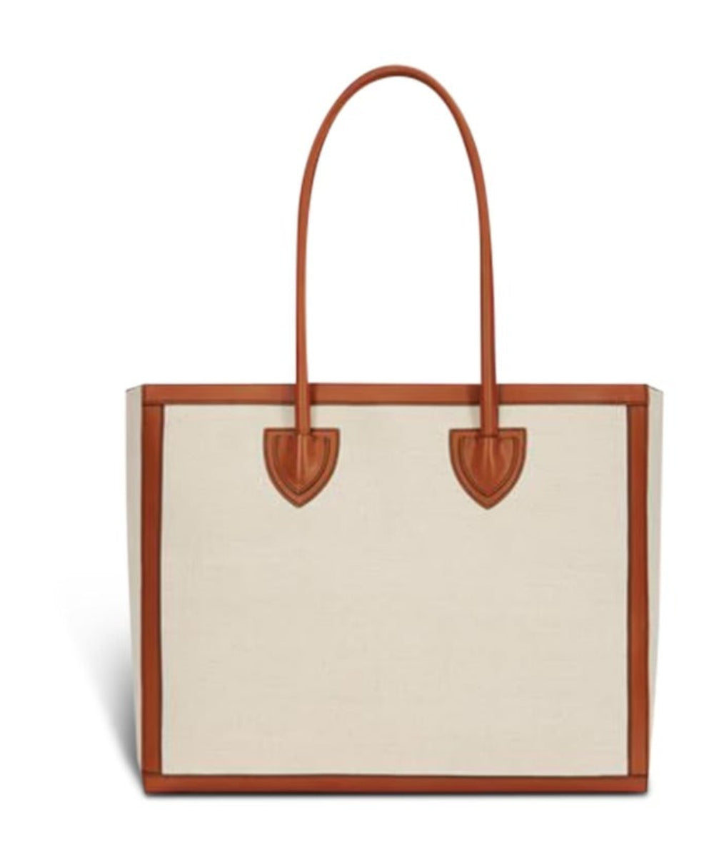 Balmain Army Shopper 42 Logo Tote Bag - Beige