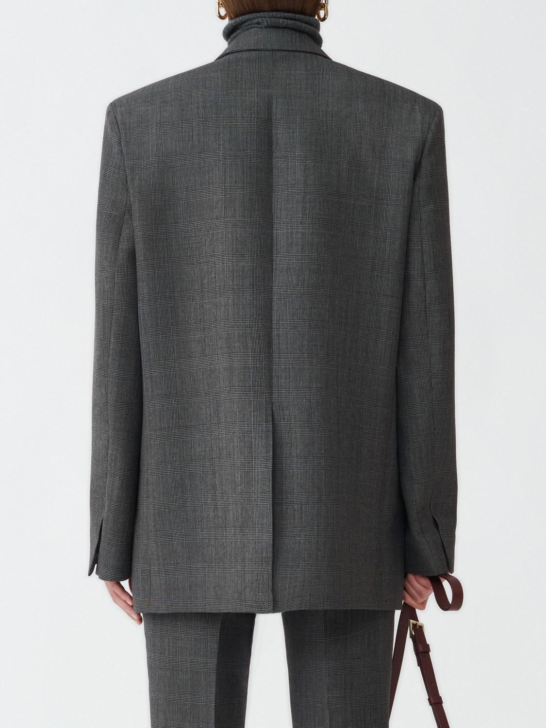 Fabiana Filippi Prince of Wales Oversize Double-Breasted Jacket - Dark Grey/Black