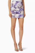 Elisabetta Franchi Women's Tailored Mini Skirt in Lavender – Size 40