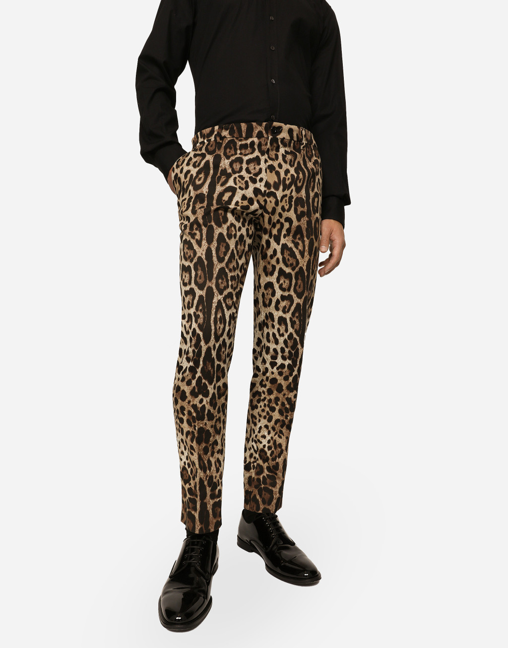 Dolce & Gabbana Men's Tailored Leopard Trousers Pants – Size 50