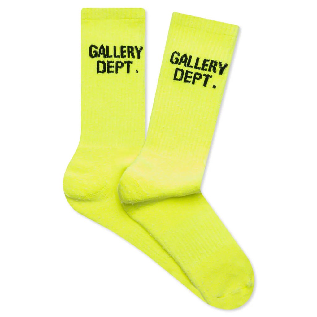 Gallery Dept. Clean Socks - Fluorescent Yellow
