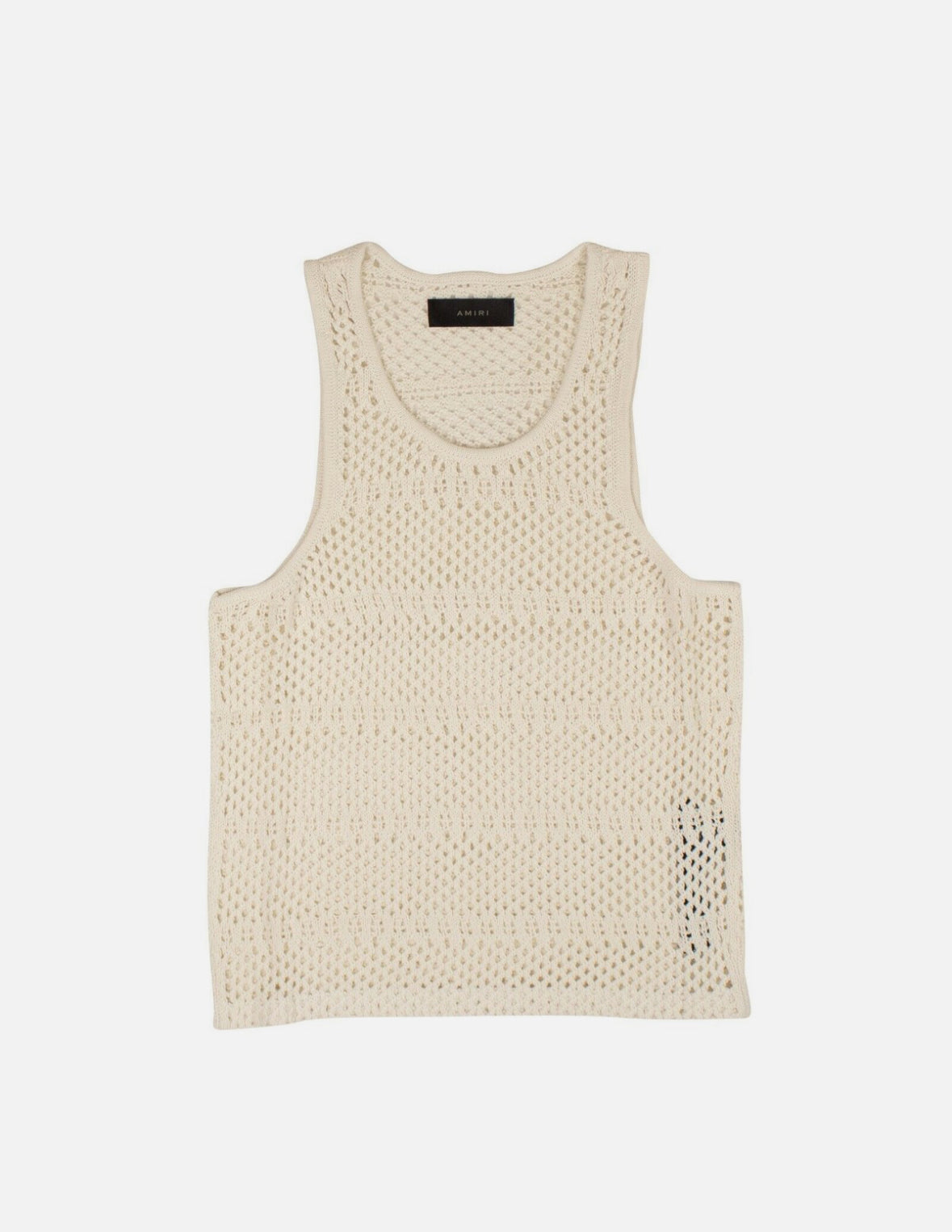 Amiri Boyfriend Crochet Tank Top- Ivory