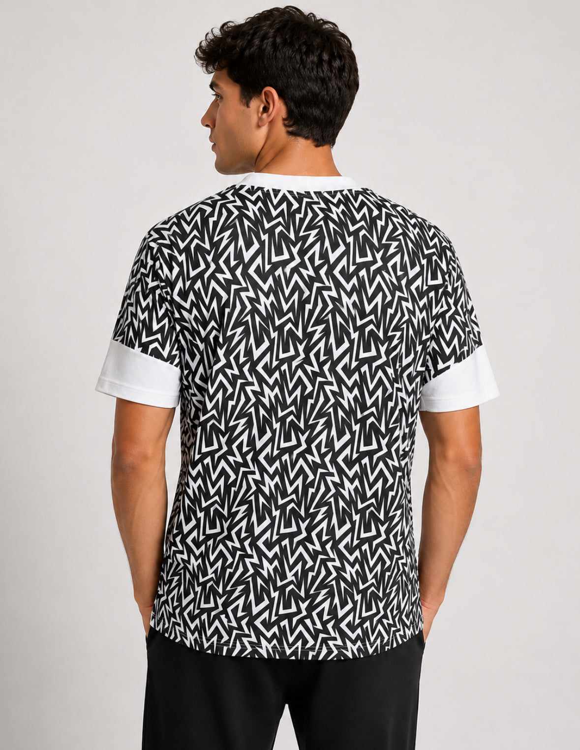 Armani EA7 white Zig Zag T Shirt