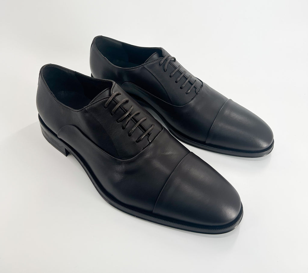 Bruno Magli Locascio Dark Brown Leather Lace-Up Dress Shoes