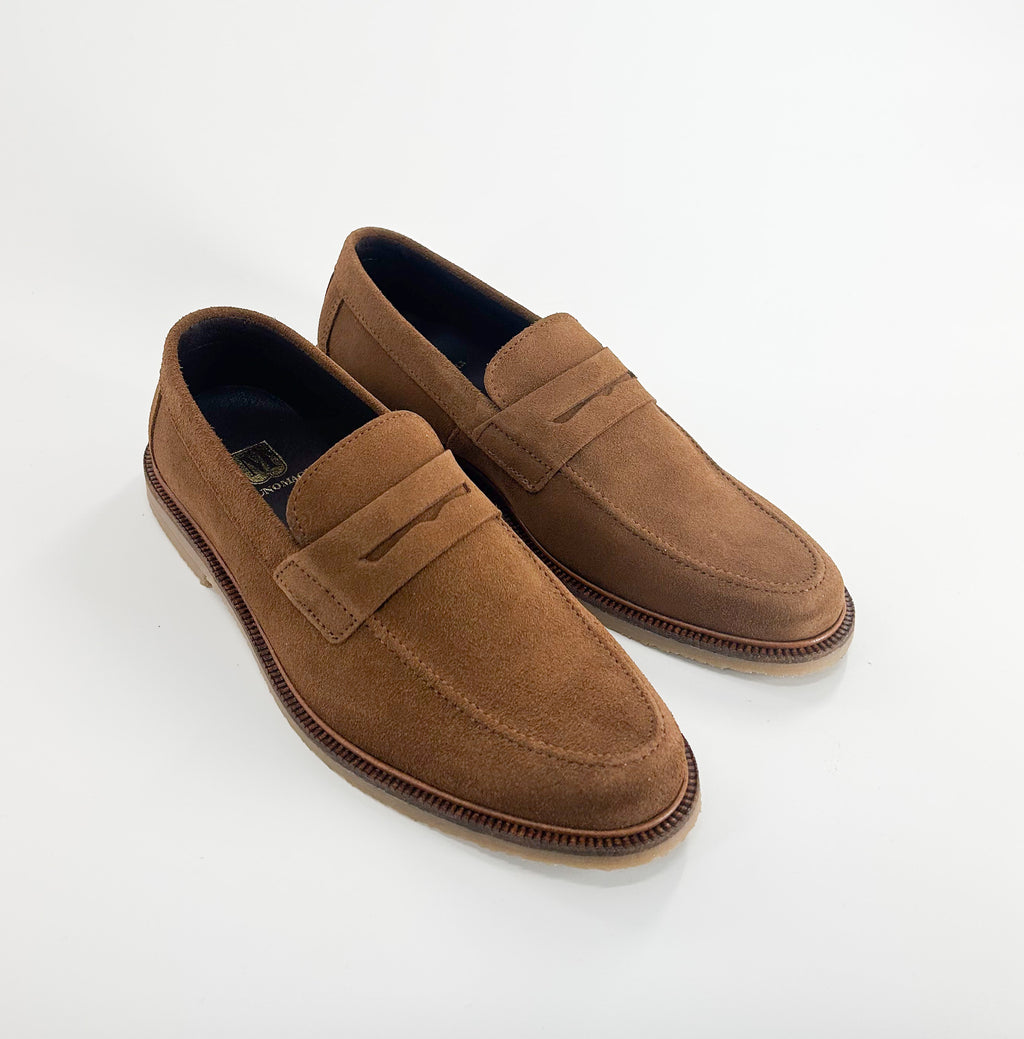 M BY BRUNO MAGLI Carmelo Suede Leather Penny Loafers