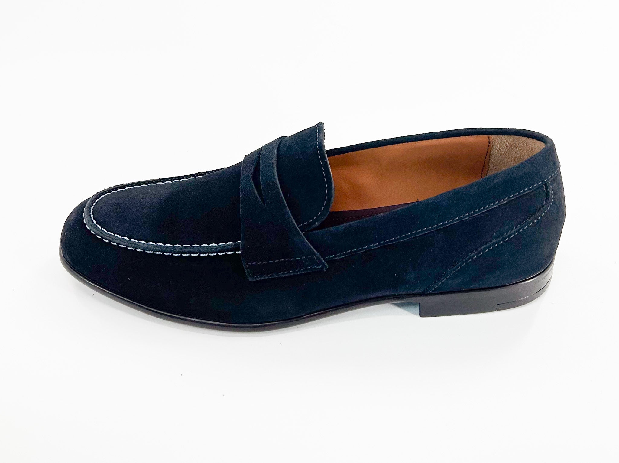 Bruno Magli Silas Navy Suede Leather Loafers