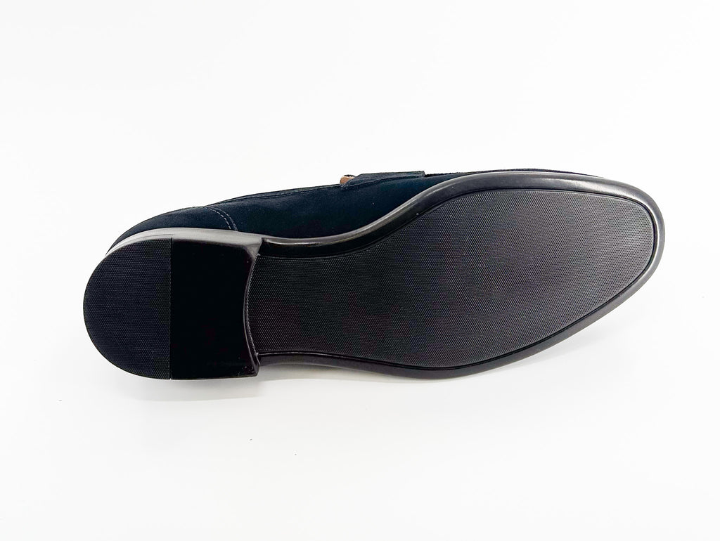 Bruno Magli Silas Navy Suede Leather Loafers