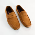 Bruno Magli Xane Congac Suede Driver Moccasin Shoes