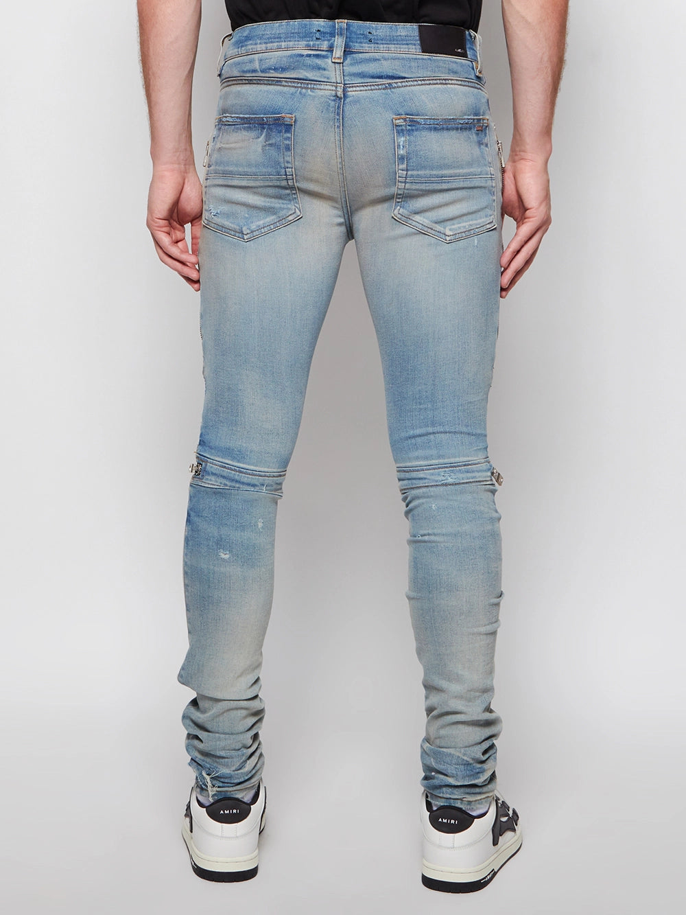 Amiri Plaid MX2 Denim Jeans- Clay Indigo