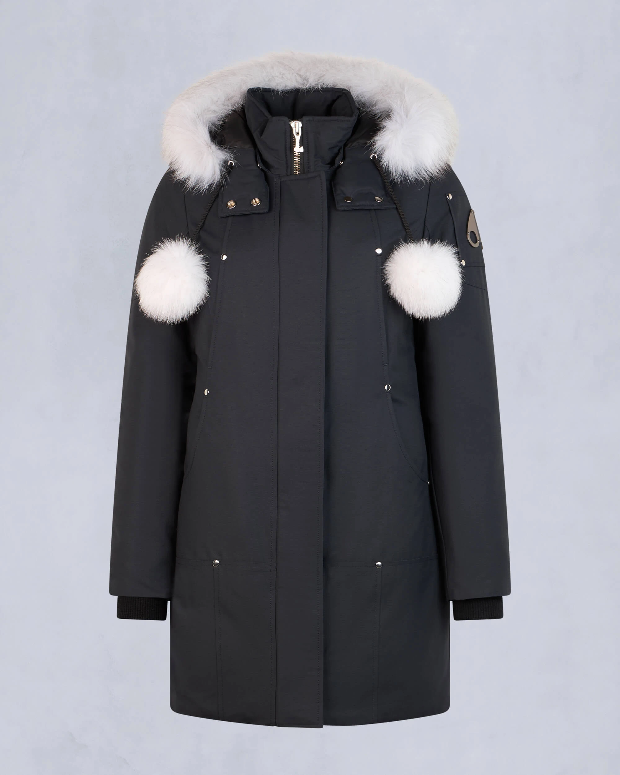 Moose Knuckles Women's Classic Core Fur Parka in Blue – Size L
