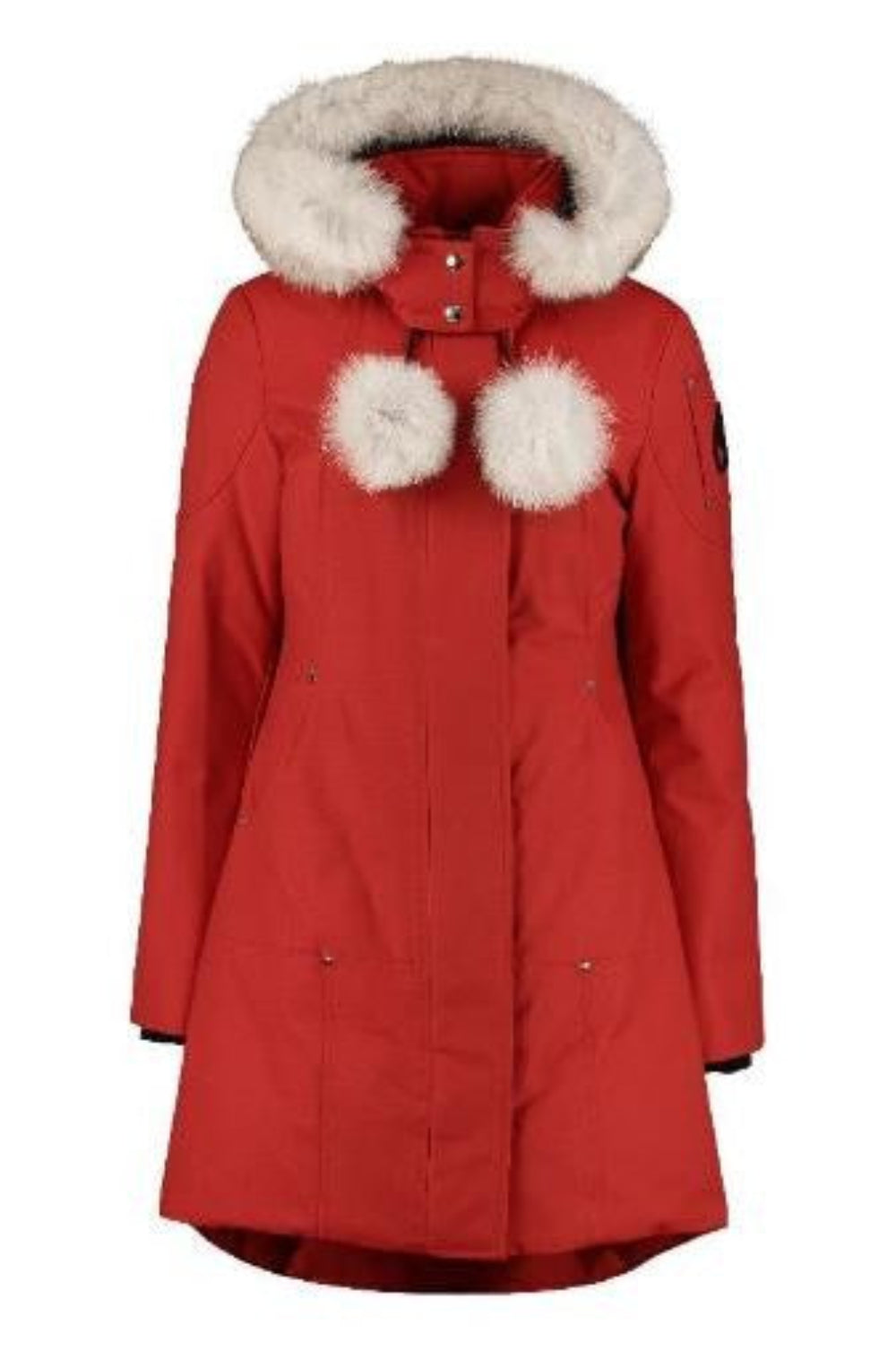 Moose Knuckles Women's Classic Core Fur Parka in Red – Size M