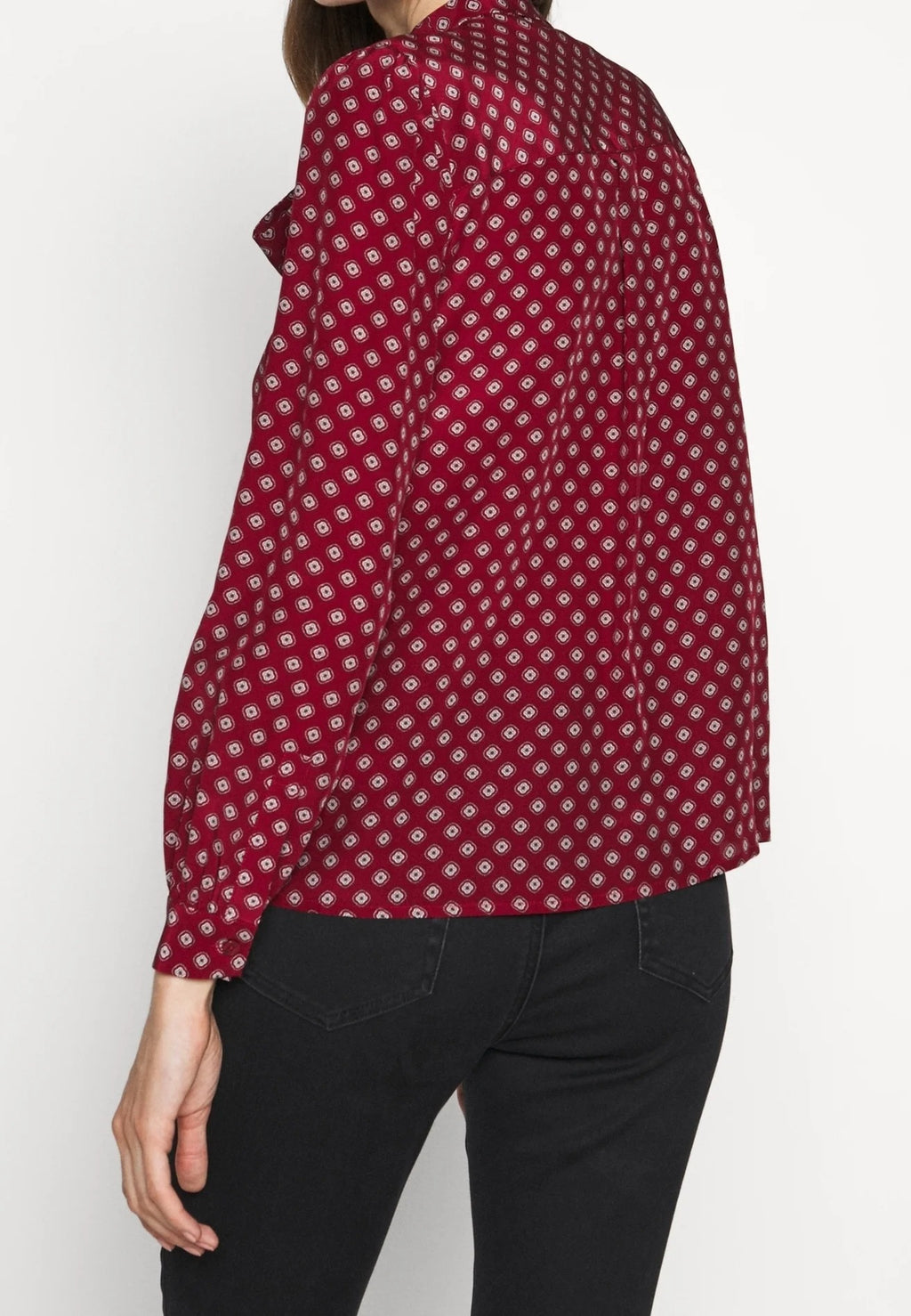 MICHAEL Michael Kors Women's Blouse in Maroon – Size XS