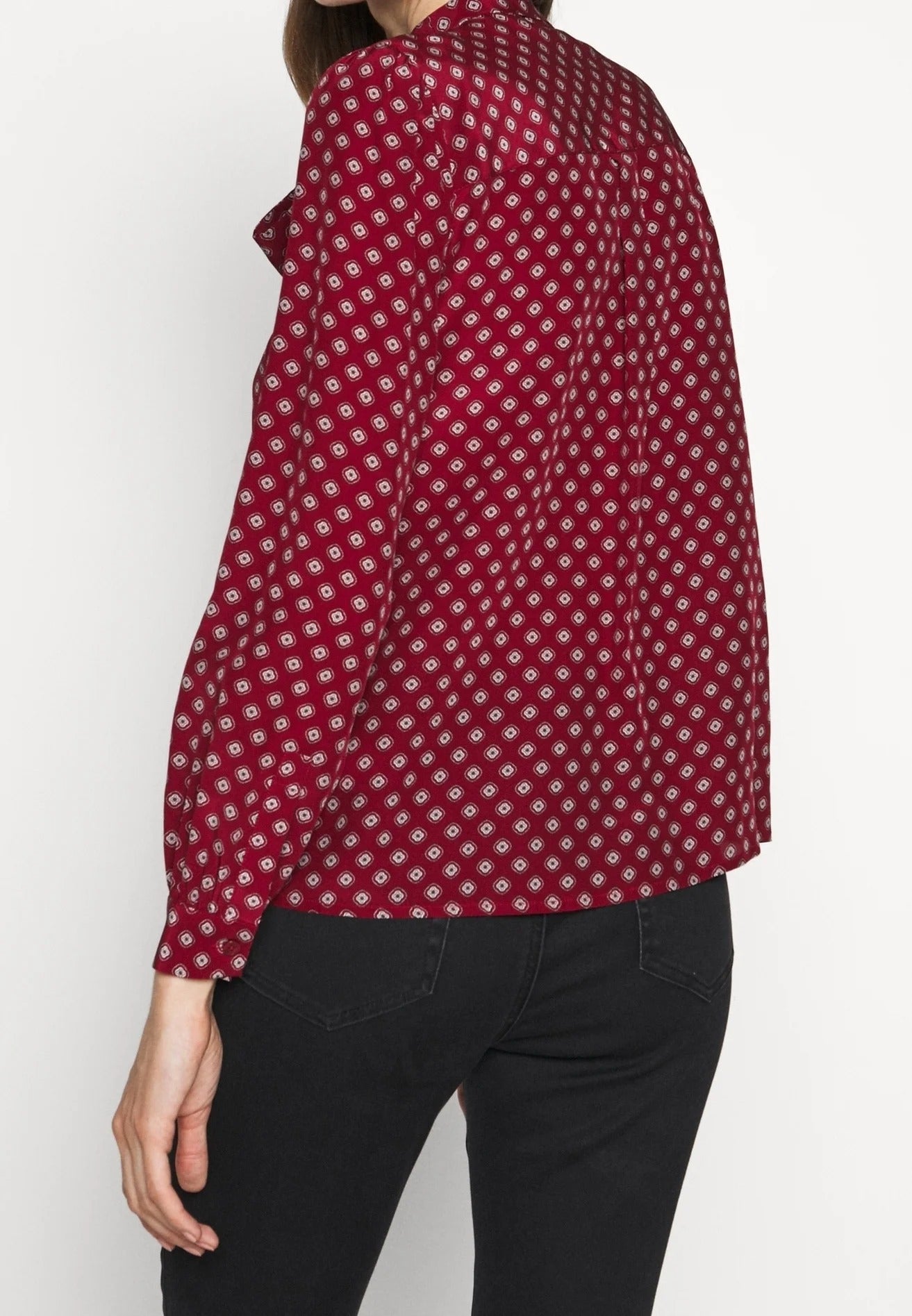 MICHAEL Michael Kors Women's Blouse in Maroon – Size XS