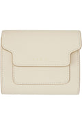 Marni Saffiano Leather Trifold Wallet - Off-White