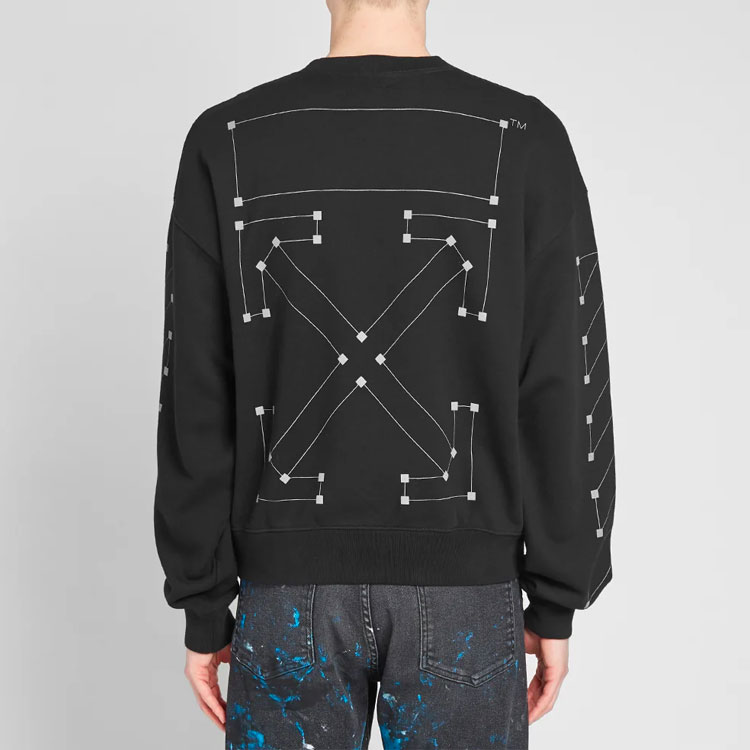 Off-White Men's Graphic Sweatshirt in Black – Size XL