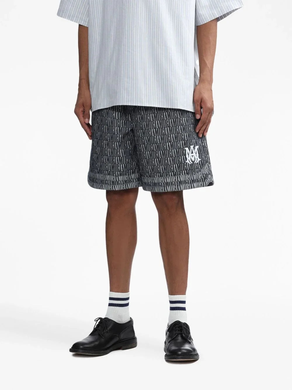 Amiri Men's Washed Indigo Jacquard BB Shorts