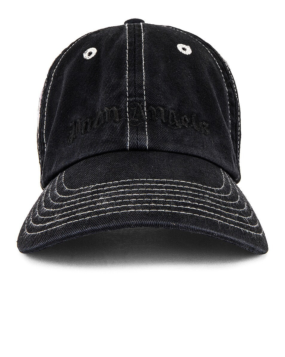 Palm Angels Men's Logo Hat in Black
