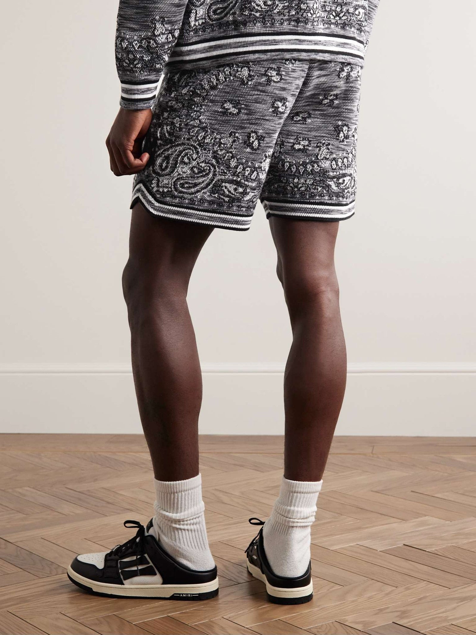 Amiri Men's Black Space Dye Bandana Shorts