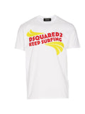 Dsquared2 Men's D2 Keep Surfing Cotton Jersey T-Shirt - White