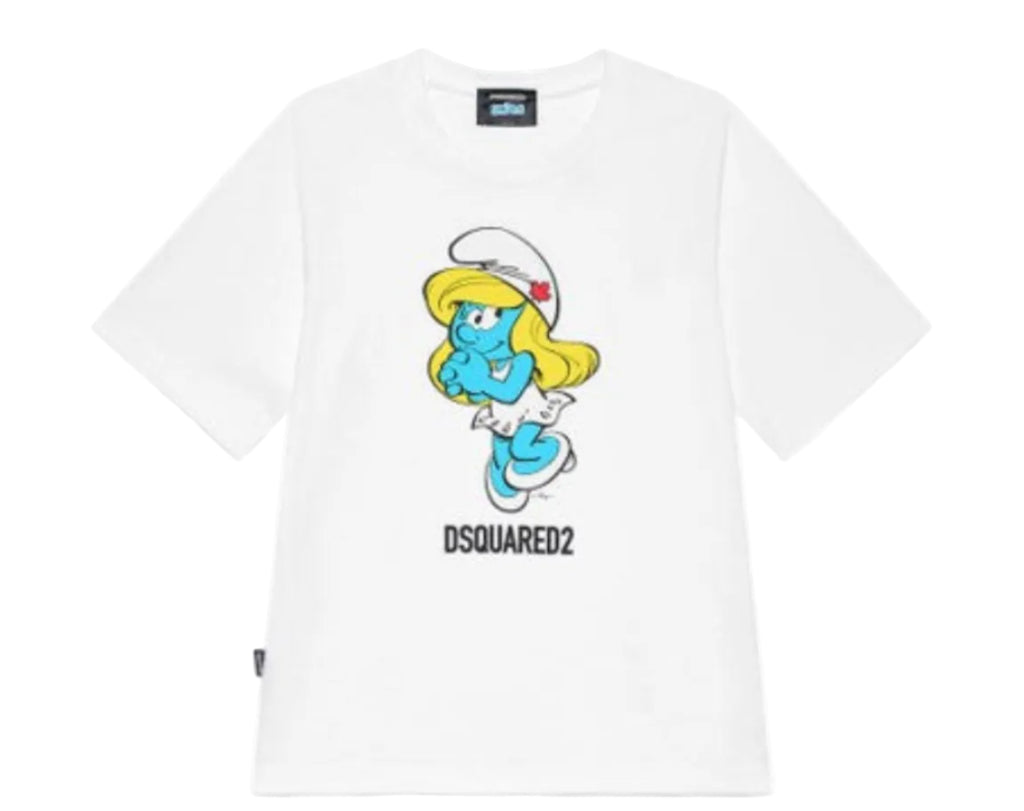 Dsquared2 Women's Smurfette Easy Organic Cotton Jersey T-Shirt - White