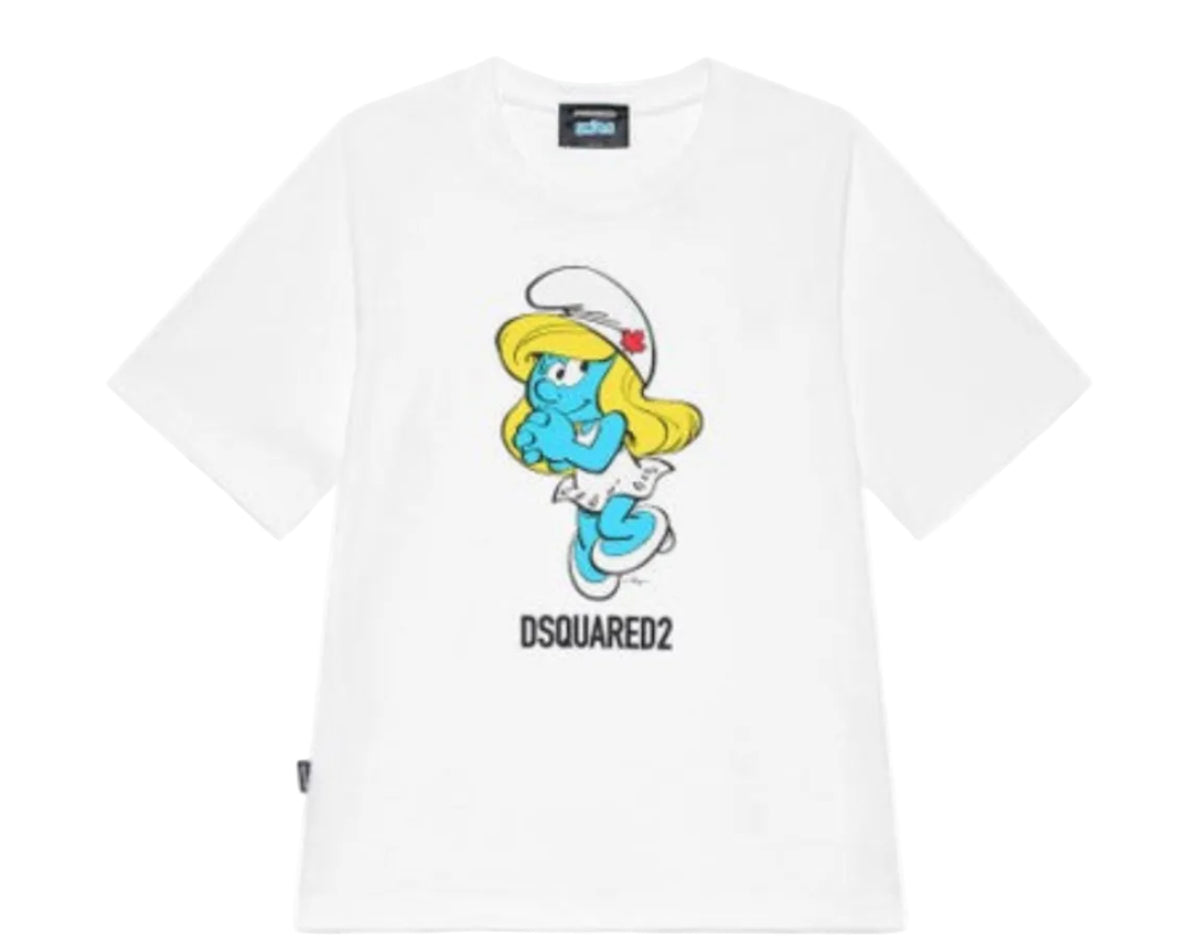Dsquared2 Women's Smurfette Easy Organic Cotton Jersey T-Shirt - White