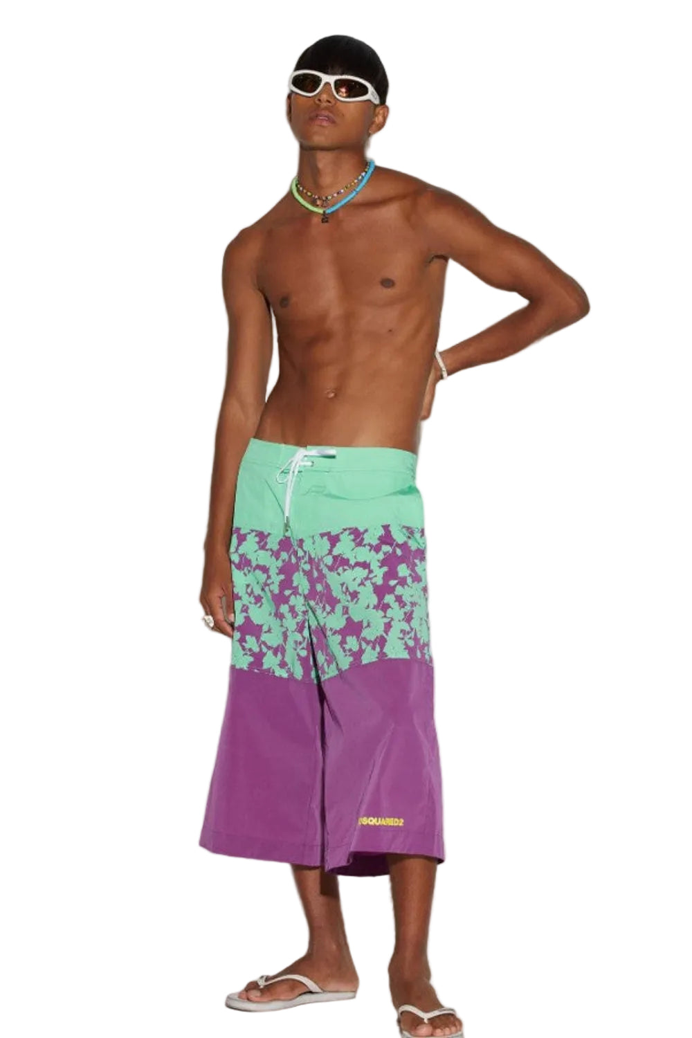 Dsquared2 Men's Swim Boxer - Purple/Mint