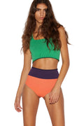 Dsquared2 Women's Viscose Blend Knit Hot Pants - Purple/Orange