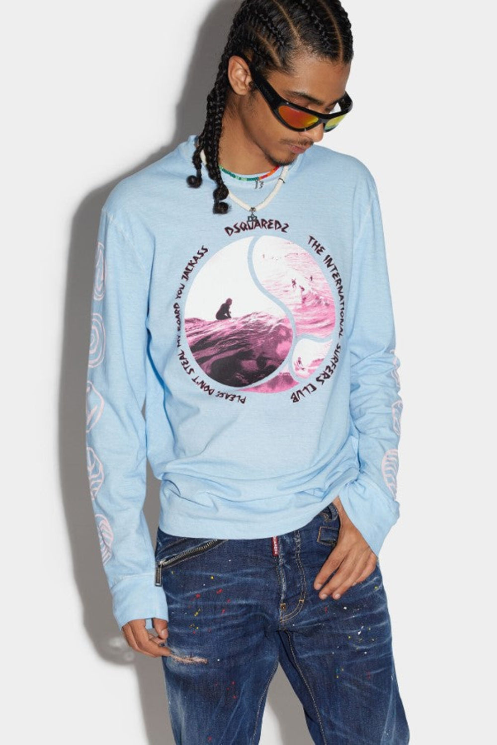 Dsquared2 Men's Over Surf Fit Japanese Cotton Jersey T-Shirt - Maui Blue