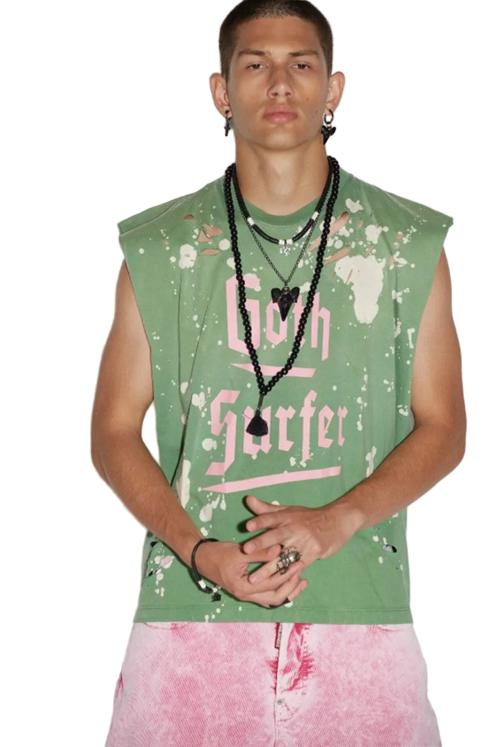 Dsquared2 Men's Goth Foam Cotton Jersey Tank Top - Light Green