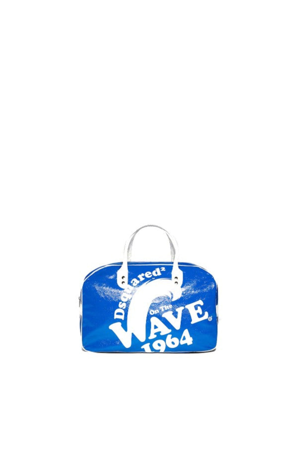 Dsquared2 Men's Coated Technical Fabric Duffle Bag - Blue/White