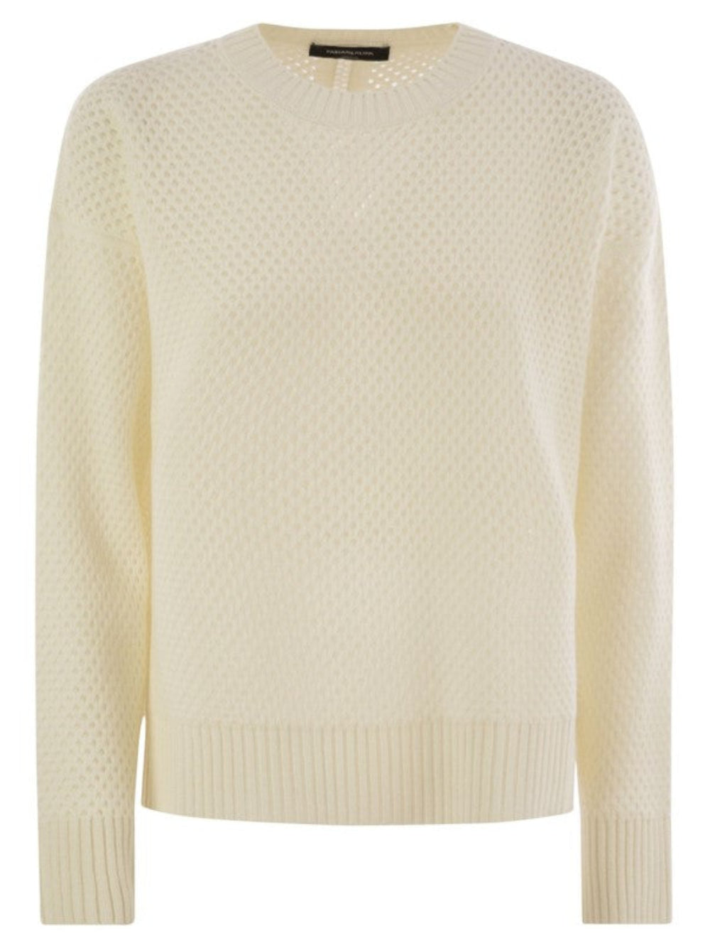 Fabiana Filippi Mesh Crew Neck Sweater - Beige