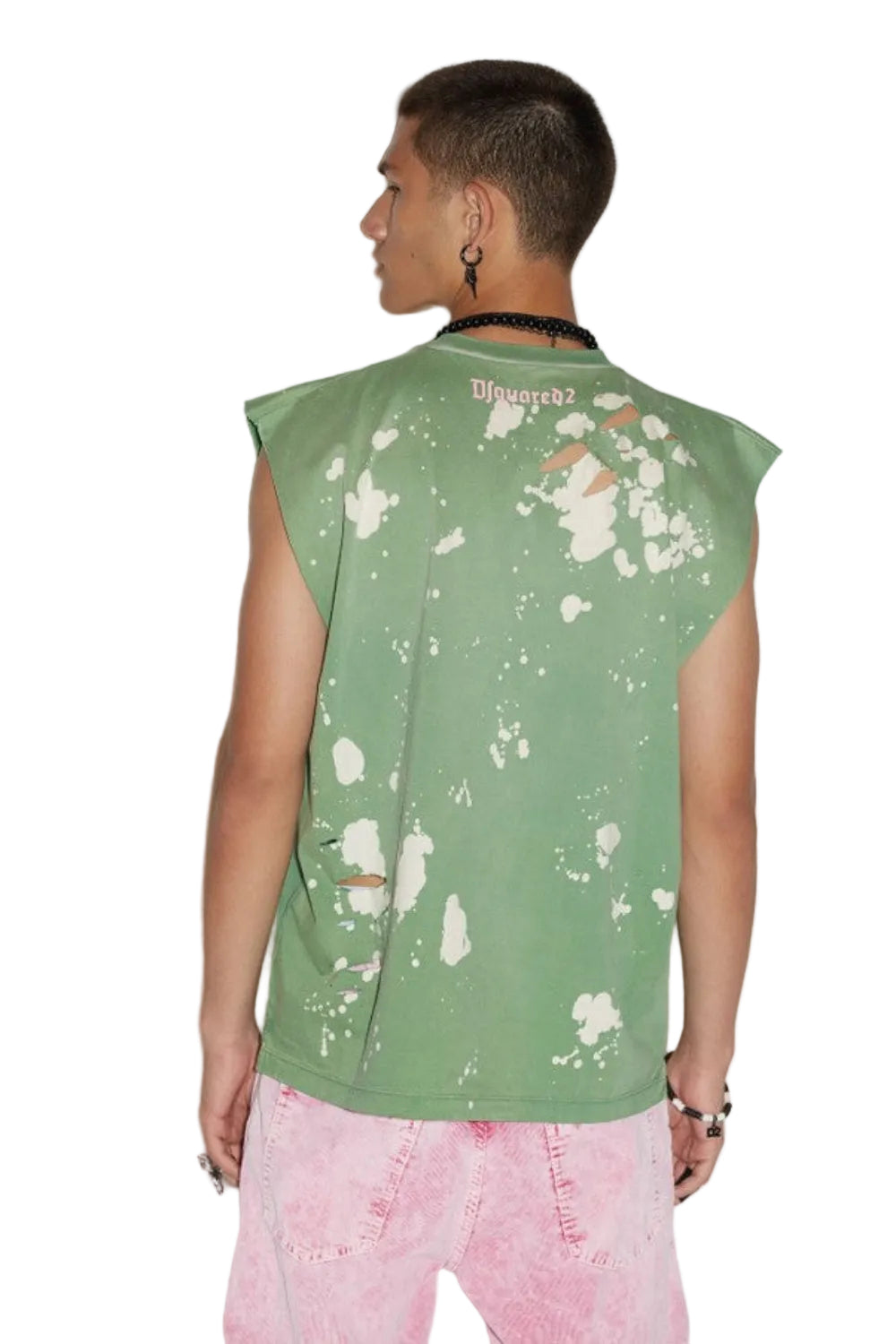 Dsquared2 Men's Goth Foam Cotton Jersey Tank Top - Light Green