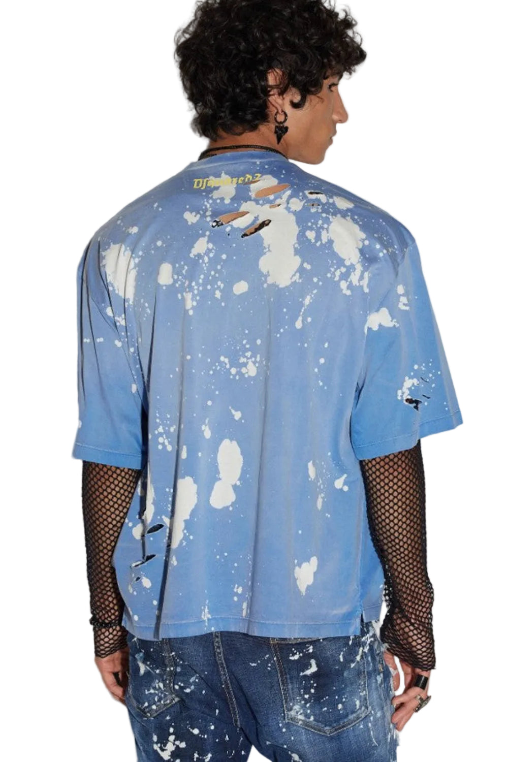 Dsquared2 Men's Goth Foam Spot Cotton Jersey T-Shirt - Baja Blue