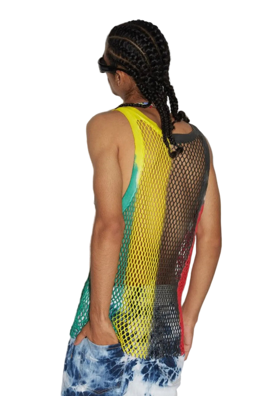 Dsquared2 Men's Cotton Mesh Tank Top - Yellow/Green