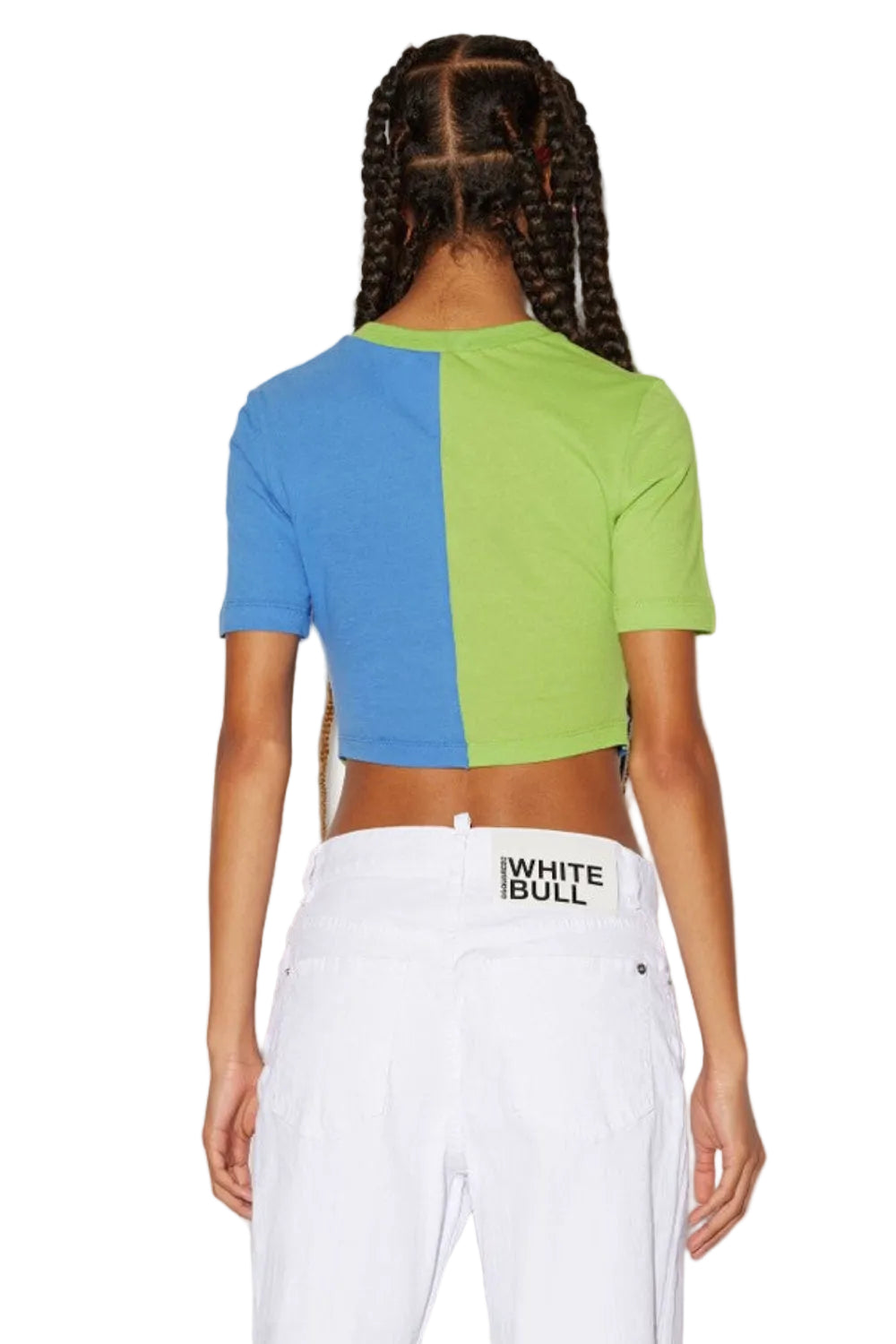 Dsquared2 Women's Criss Cross Split Light Cotton Jersey T-Shirt - Acid Green