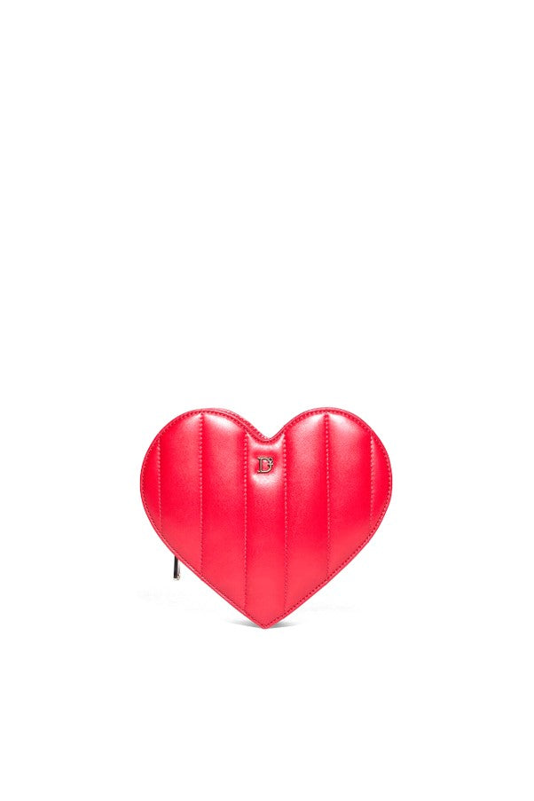 Dsquared2 Women's Striped Matelassé Nappa Leather Crossbody Bag - Red
