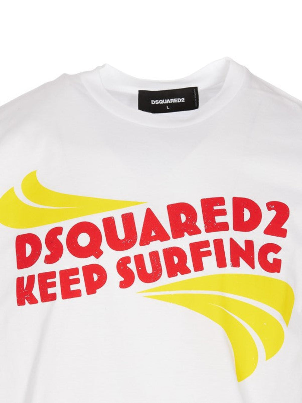 Dsquared2 Men's D2 Keep Surfing Cotton Jersey T-Shirt - White
