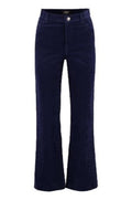 A.P.C. Women's Navy Blue Flare Corduroy Pants