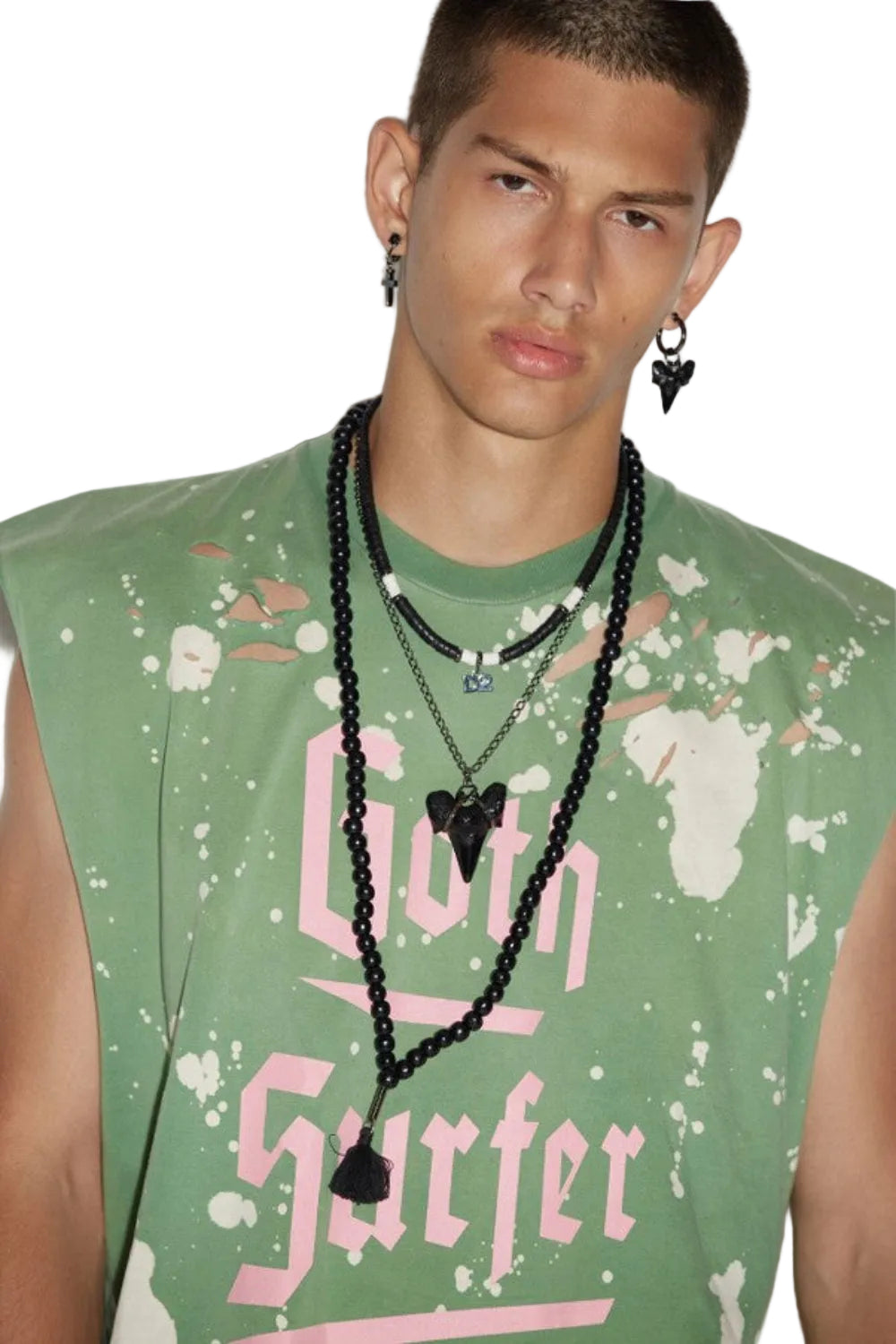 Dsquared2 Men's Goth Foam Cotton Jersey Tank Top - Light Green